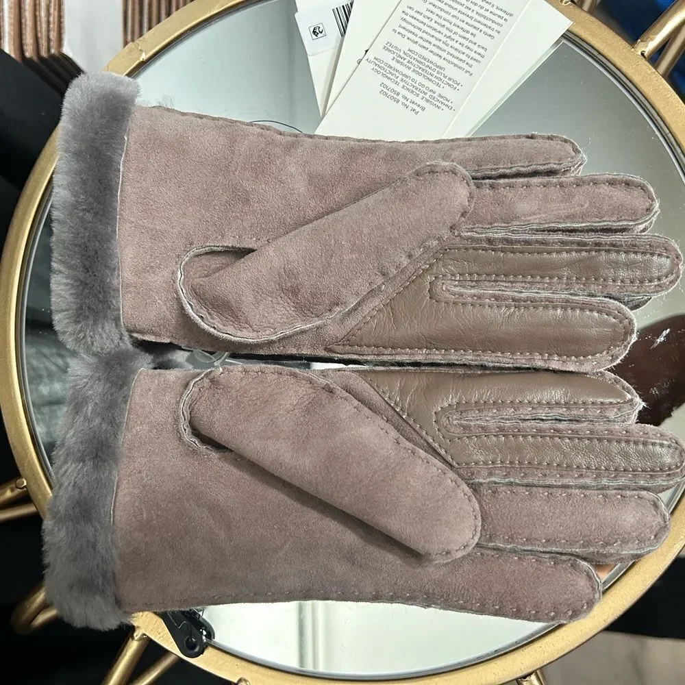 UGG Fur Suede and Leather Winter Gloves NWT